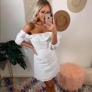 NanaMacs White Eyelet Lace Dress